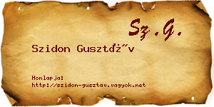 Szidon Gusztáv névjegykártya